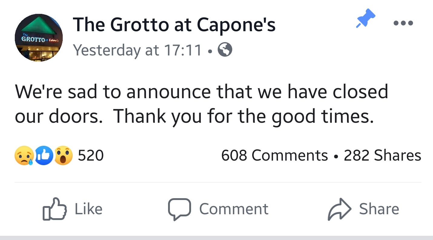 The Grotto is closed